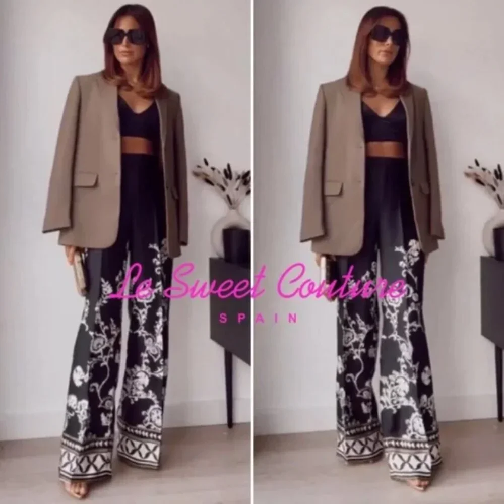 Zara high waisted wide leg pants